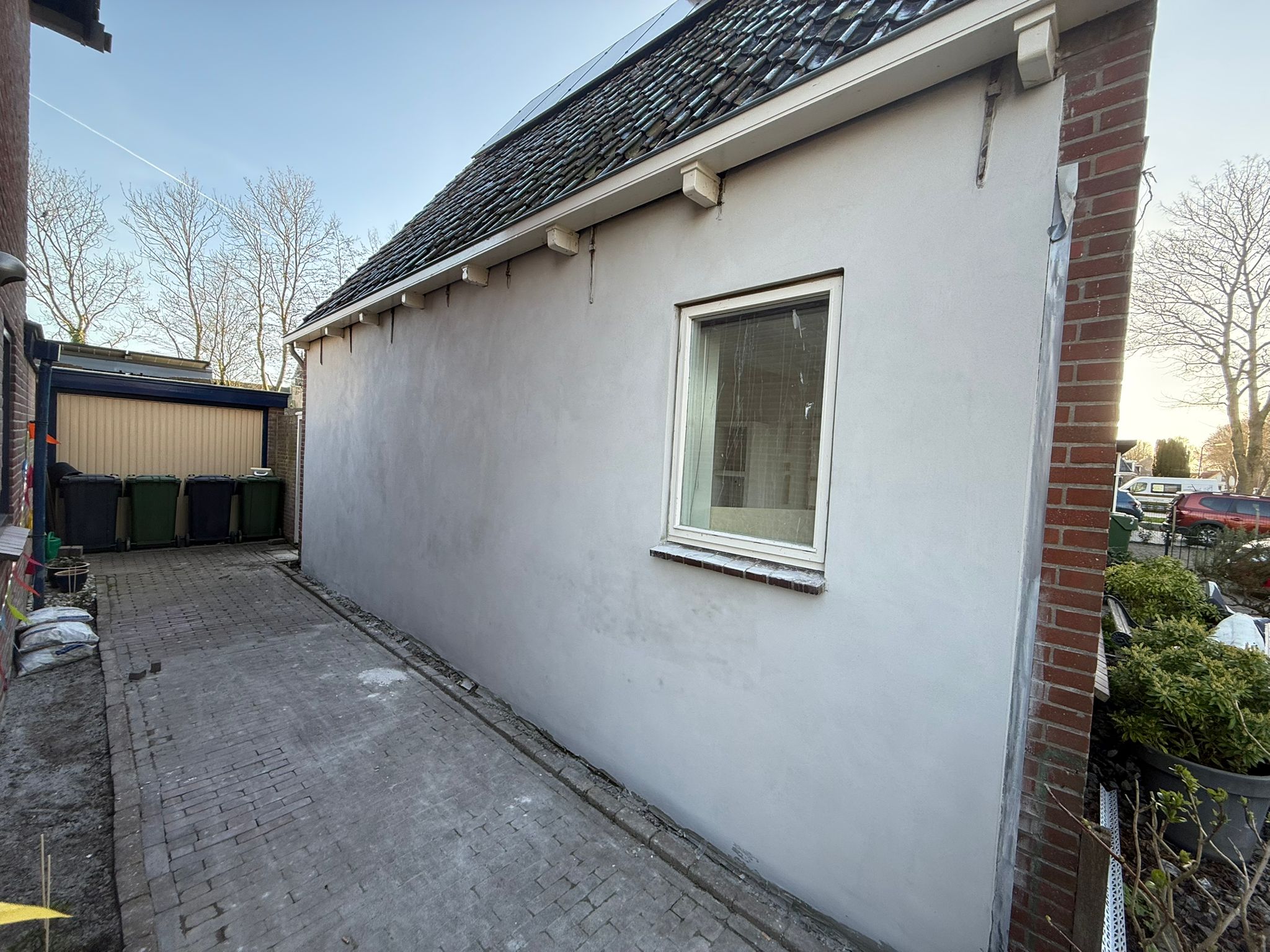 Glad stucwerk woonkamer